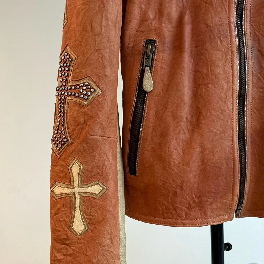 Corral stingray and lamb skin Leather Jacket rare masterpiece - Picture 2 of 16